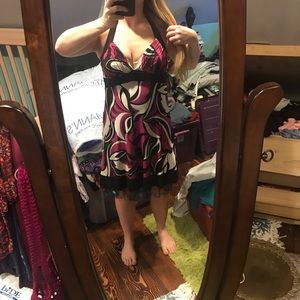 Low cut halter dress